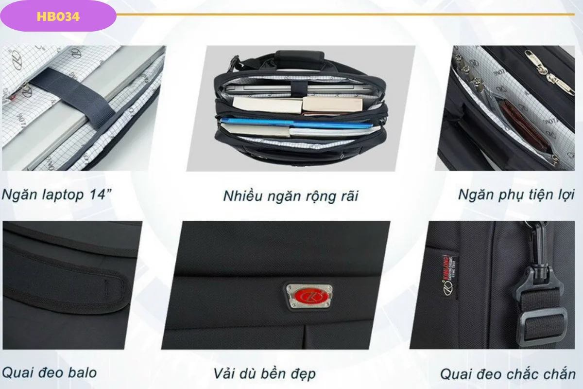 Cặp công sở laptop HB034